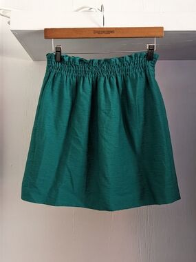 J. Crew Mini Skirt Turquoise Tiffany Blue Quiet Luxury Rich Girl Starter Pack